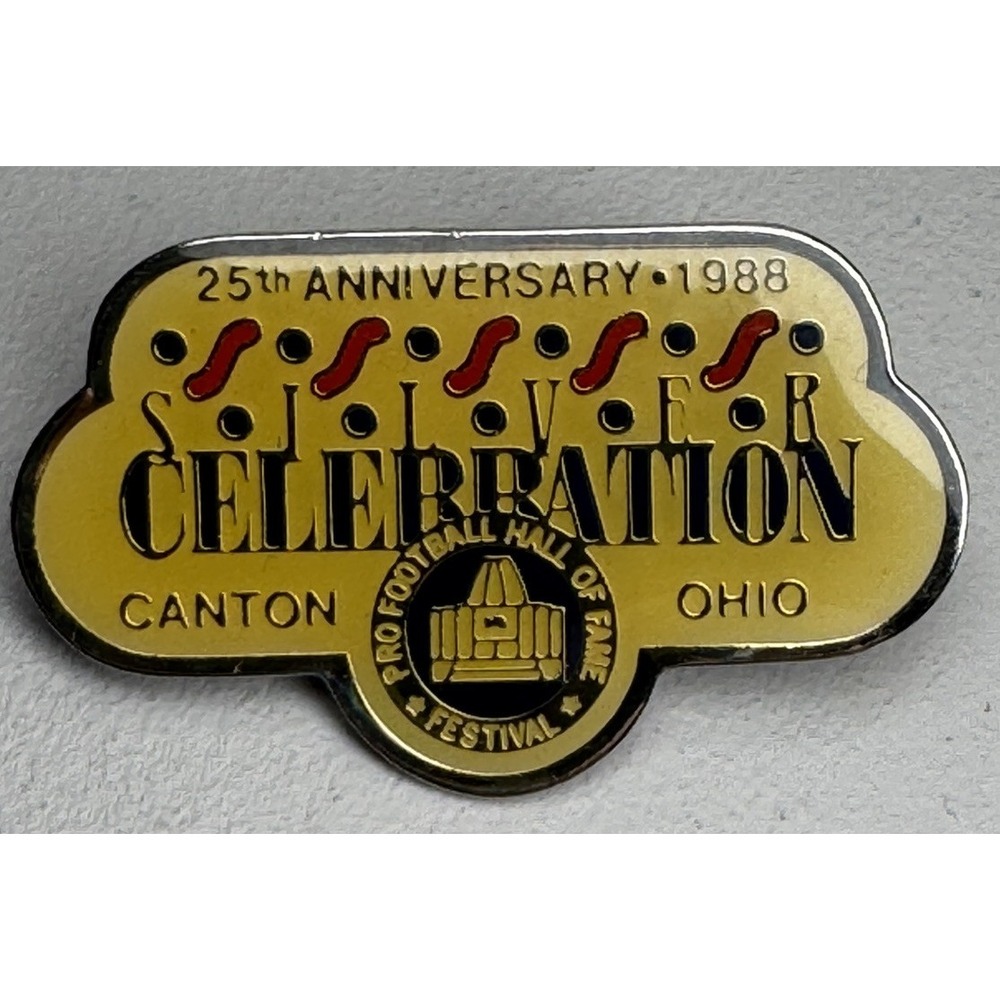 Vintage 1988 Pro Football Hall‎ Of Fame 25th Anniversary Celebration Lapel Pin